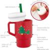image:imageInfantino My 1st Tumbler 9 Oz Silicone Sippy Cup with Straw amp Handle SpillResistant Baby Cup for OntheGo BPAFree Transition Bottle Lime LightRed Tree