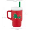 image:imageInfantino My 1st Tumbler 9 Oz Silicone Sippy Cup with Straw amp Handle SpillResistant Baby Cup for OntheGo BPAFree Transition Bottle Lime LightRed Tree