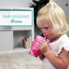 image:imageInfantino My 1st Tumbler 9 Oz Silicone Sippy Cup with Straw amp Handle SpillResistant Baby Cup for OntheGo BPAFree Transition Bottle Lime LightStrawberry Swirl