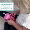image:imageInfantino My 1st Tumbler 9 Oz Silicone Sippy Cup with Straw amp Handle SpillResistant Baby Cup for OntheGo BPAFree Transition Bottle Lime LightStrawberry Swirl