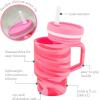 image:imageInfantino My 1st Tumbler 9 Oz Silicone Sippy Cup with Straw amp Handle SpillResistant Baby Cup for OntheGo BPAFree Transition Bottle Lime LightStrawberry Swirl