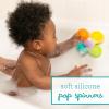 image:imageInfantino Silicone Bath Pop Spinners  Sensory Dinosaur Toys with Suction Cups Engaging Bath Time Fun for Toddlers 3Piece