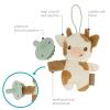 image:imageInfantino Snuggle amp Soothe PaciPal  Soft Fabric Pacifier Pal with Premium Silicone Pacifier for Babys Comfort and SelfSoothe CowMulticolor