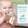 image:imageInfantino Snuggle amp Soothe PaciPal  Soft Fabric Pacifier Pal with Premium Silicone Pacifier for Babys Comfort and SelfSoothe CowMulticolor