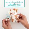 image:imageInfantino Snuggle amp Soothe PaciPal  Soft Fabric Pacifier Pal with Premium Silicone Pacifier for Babys Comfort and SelfSoothe CowMulticolor