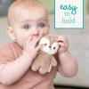 image:imageInfantino Snuggle amp Soothe PaciPal  Soft Fabric Pacifier Pal with Premium Silicone Pacifier for Babys Comfort and SelfSoothe CowMulticolor
