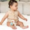 image:imageInfantino Snuggle amp Soothe PaciPal  Soft Fabric Pacifier Pal with Premium Silicone Pacifier for Babys Comfort and SelfSoothe CowMulticolor