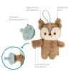 image:imageInfantino Snuggle amp Soothe PaciPal  Soft Fabric Pacifier Pal with Premium Silicone Pacifier for Babys Comfort and SelfSoothe CowMulticolor