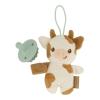 image:imageInfantino Snuggle amp Soothe PaciPal  Soft Fabric Pacifier Pal with Premium Silicone Pacifier for Babys Comfort and SelfSoothe CowMulticolor