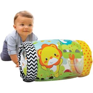 image:imageInfantino Jungle Peek amp Roll  Encourages Crawling Inflatable Activity Toy with Bouncing Balls Inside Fun amp Friendly Animal Characters Helps Gross Motor Skill Development for Babies 6MLarge