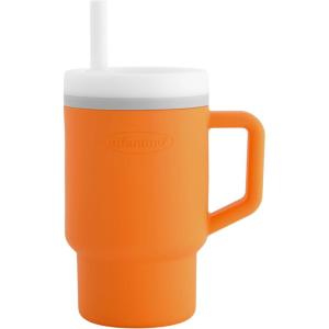 image:imageInfantino My 1st Tumbler 9 Oz Silicone Sippy Cup with Straw amp Handle SpillResistant Baby Cup for OntheGo BPAFree Transition Bottle Lime LightCreamsicle