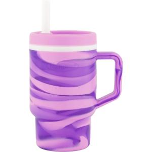 image:imageInfantino My 1st Tumbler 9 Oz Silicone Sippy Cup with Straw amp Handle SpillResistant Baby Cup for OntheGo BPAFree Transition Bottle Lime LightGrape Swirl