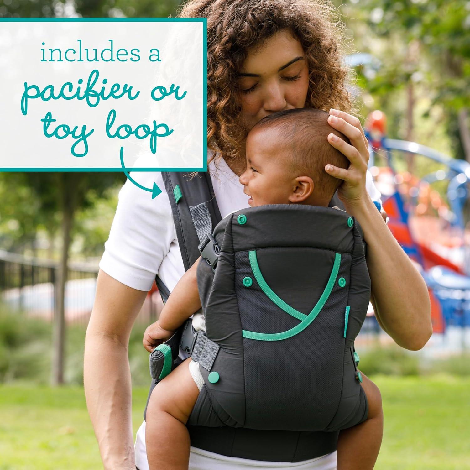 image:imageInfantino Carry On Baby Carrier Ergonomic MultiPocket Baby Carrier for Newborn to Toddler 840 lbs with Padded Straps Lumbar Belt Storage Registry Essential GrayGray  New Version