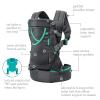 image:imageInfantino Carry On Baby Carrier Ergonomic MultiPocket Baby Carrier for Newborn to Toddler 840 lbs with Padded Straps Lumbar Belt Storage Registry Essential GrayGray  New Version