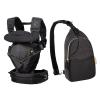 image:imageInfantino Flip 4in1 Convertible Baby Carrier Adjustable Ergonomic Babywearing Registry Essential Baby Carrier for Newborn to Toddler LeopardBlack  Gold