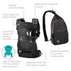 image:imageInfantino Flip 4in1 Convertible Baby Carrier Adjustable Ergonomic Babywearing Registry Essential Baby Carrier for Newborn to Toddler LeopardBlack  Gold