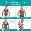 image:imageInfantino Flip 4in1 Convertible Baby Carrier Adjustable Ergonomic Babywearing Registry Essential Baby Carrier for Newborn to Toddler LeopardBlack  Gray Leopard