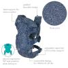 image:imageInfantino Flip 4in1 Convertible Baby Carrier Adjustable Ergonomic Babywearing Registry Essential Baby Carrier for Newborn to Toddler LeopardFloral Navy