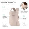 image:imageInfantino Honey Blossom Baby Carrier Ergonomic Infant to Toddler Carrier Hip Healthy M Position Support Adjustable Sliding Seat Padded CrossBack Straps 740 lbs Vanilla BloomToasted Almond