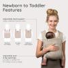 image:imageInfantino Honey Blossom Baby Carrier Ergonomic Infant to Toddler Carrier Hip Healthy M Position Support Adjustable Sliding Seat Padded CrossBack Straps 740 lbs Vanilla BloomMoon Beam