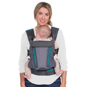 image:imageInfantino Carry On Baby Carrier Ergonomic MultiPocket Baby Carrier for Newborn to Toddler 840 lbs with Padded Straps Lumbar Belt Storage Registry Essential GrayGray
