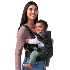 image:imageInfantino Flip 4in1 Convertible Baby Carrier Adjustable Ergonomic Babywearing Registry Essential Baby Carrier for Newborn to Toddler LeopardBlack  Gray Leopard
