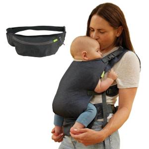 image:imageInfantino Fold amp Go 2in1 Baby Carrier Compact amp Lightweight Adjustable for Babies 1240lbs Gray