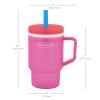 image:imageInfantino My 1st Tumbler 10 Oz Durable Plastic Sippy Cup with Silicone LeakResistant Straw amp Handle for OntheGo BPAFree Transition Cup Cool Breeze amp Lemon Rizz 2PackRaspberry Cream