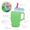 image:imageInfantino My 1st Tumbler 10 Oz Durable Plastic Sippy Cup with Silicone LeakResistant Straw amp Handle for OntheGo BPAFree Transition Cup Cool Breeze amp Lemon Rizz 2PackGreen Apple