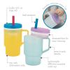 image:imageInfantino My 1st Tumbler 10 Oz Durable Plastic Sippy Cup with Silicone LeakResistant Straw amp Handle for OntheGo BPAFree Transition Cup Cool Breeze amp Lemon Rizz 2PackCool Breeze  Lemon Rizz