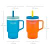 image:imageInfantino My 1st Tumbler 10 Oz Durable Plastic Sippy Cup with Silicone LeakResistant Straw amp Handle for OntheGo BPAFree Transition Cup Cool Breeze amp Lemon Rizz 2PackHigh Tide and Citrus Splash