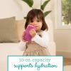image:imageInfantino My 1st Tumbler 10 Oz Durable Plastic Sippy Cup with Silicone LeakResistant Straw amp Handle for OntheGo BPAFree Transition Cup Cool Breeze amp Lemon Rizz 2PackRaspberry Cream