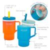 image:imageInfantino My 1st Tumbler 10 Oz Durable Plastic Sippy Cup with Silicone LeakResistant Straw amp Handle for OntheGo BPAFree Transition Cup Cool Breeze amp Lemon Rizz 2PackHigh Tide and Citrus Splash