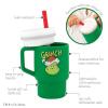 image:imageInfantino My 1st Tumbler Silicone Sippy Cup with Straw amp Handle SpillResistant Baby Cup for OntheGo BPAFree Transition Bottle Green and Red Grinch Bundle