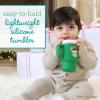 image:imageInfantino My 1st Tumbler Silicone Sippy Cup with Straw amp Handle SpillResistant Baby Cup for OntheGo BPAFree Transition Bottle Green and Red Grinch Bundle