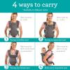 image:imageInfantino Flip Luxe 4in1 Convertible Baby Carrier Ergonomic Infant to Toddler Carrier Updated Lumbar Support Premium Herringbone Fabric Elevated Accents HandsFree Comfort 735 lbs AffogatoGray
