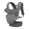 image:imageInfantino Flip Luxe 4in1 Convertible Baby Carrier Ergonomic Infant to Toddler Carrier Updated Lumbar Support Premium Herringbone Fabric Elevated Accents HandsFree Comfort 735 lbs AffogatoGray