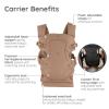 image:imageInfantino Flip Luxe 4in1 Convertible Baby Carrier Ergonomic Infant to Toddler Carrier Updated Lumbar Support Premium Herringbone Fabric Elevated Accents HandsFree Comfort 735 lbs AffogatoAffogato Luxe  New  Improved
