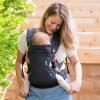 image:imageInfantino Flip Luxe 4in1 Convertible Baby Carrier Ergonomic Infant to Toddler Carrier Updated Lumbar Support Premium Herringbone Fabric Elevated Accents HandsFree Comfort 735 lbs AffogatoBlack Denim