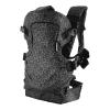 image:imageInfantino Flip Luxe 4in1 Convertible Baby Carrier Ergonomic Infant to Toddler Carrier Updated Lumbar Support Premium Herringbone Fabric Elevated Accents HandsFree Comfort 735 lbs AffogatoBlack  Gray Leopard