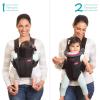 image:imageInfantino Swift Classic Carrier with Pocket 2Ways to Carry Carrier with Wonder Bib amp Essentials Storage Front Pocket for Babies 726lb Adjustable Strap GrayBlack