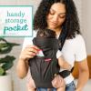 image:imageInfantino Swift Classic Carrier with Pocket 2Ways to Carry Carrier with Wonder Bib amp Essentials Storage Front Pocket for Babies 726lb Adjustable Strap GrayBlack