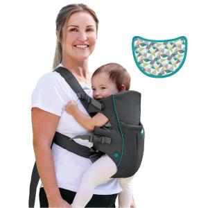 image:imageInfantino Swift Classic Carrier with Pocket 2Ways to Carry Carrier with Wonder Bib amp Essentials Storage Front Pocket for Babies 726lb Adjustable Strap GrayGray