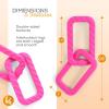 image:imageBooginHead by Infantino 100 Food Grade Silicone Link Baby Teethers Hot Pink