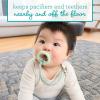image:imageInfantino PaciGrip Silicone Pacifier Clip Soft SingleMolded Silicone Strap with Secure Metal Clasp BPAFree FoodGrade Fits Most Pacifiers Lime Green Citrus Ages 036Months