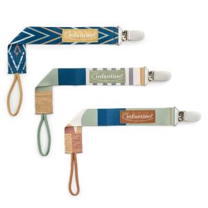 image:imageBooginHead by Infantino PaciGrip 2Pack Pacifier Clips  Universal Fit Gentle on Clothes Keeps Pacifiers Clean amp Close Ages 036 Months Black Grey and White SkaterMulticolor