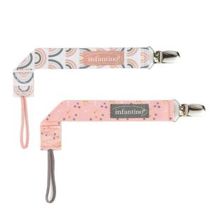 image:imageBooginHead by Infantino PaciGrip 2Pack Pacifier Clips  Universal Fit Gentle on Clothes Keeps Pacifiers Clean amp Close Ages 036 Months Black Grey and White SkaterPink 2Pack
