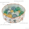 image:imageInfantino Big Fun Baby Ball Pit with 18 Inflatable Balls 31 Padded Sit amp Play Reversible Gingham amp Woodland Soft Foam Walls Foldable for Travel amp Storage