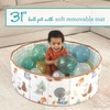 image:imageInfantino Big Fun Baby Ball Pit with 18 Inflatable Balls 31 Padded Sit amp Play Reversible Gingham amp Woodland Soft Foam Walls Foldable for Travel amp Storage