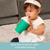 image:imageInfantino My 1st Tumbler 9 Oz Silicone Sippy Cup with Straw amp Handle SpillResistant Baby Cup for OntheGo BPAFree Transition Bottle Blue StarsAlpine